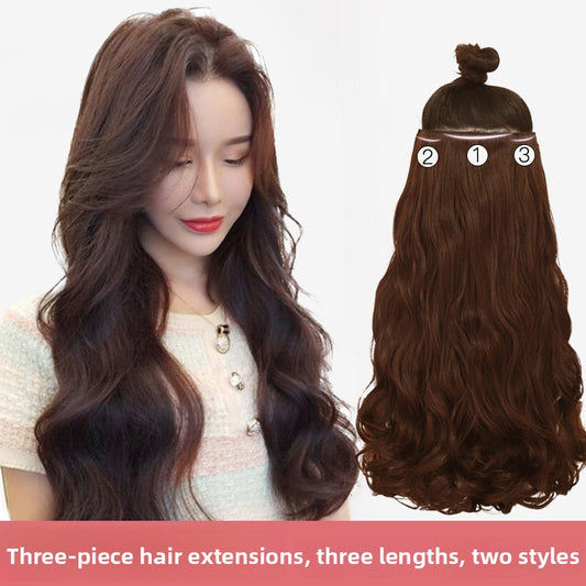 Fluffy big wave wig extension pieces
