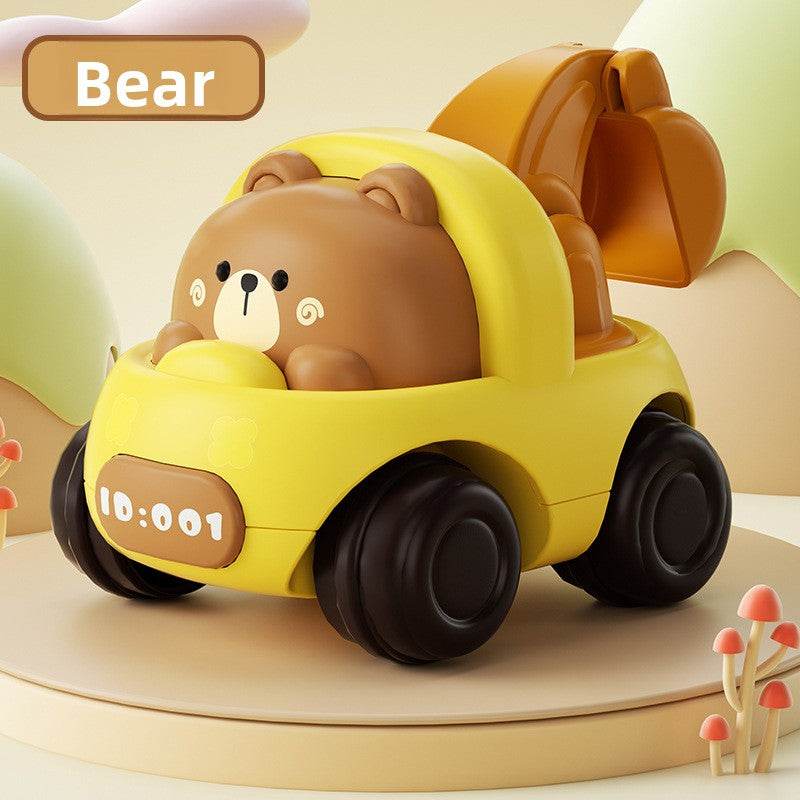 Inertia Cartoon Animal Engineering Vehicle Toy Set for Kids - Price Value Store