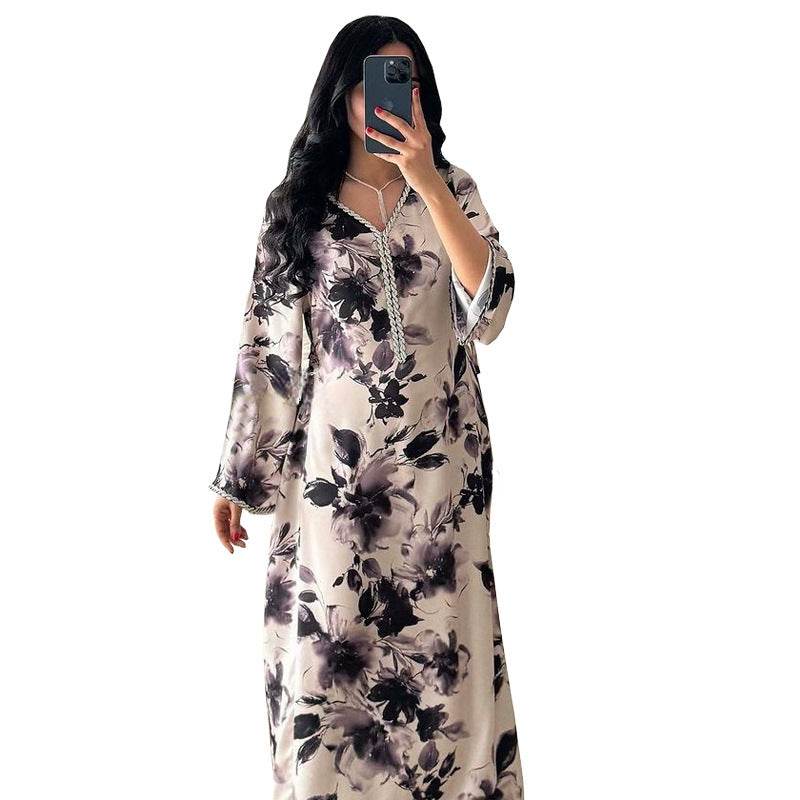 Printed diamond studded dress - Price Value Store