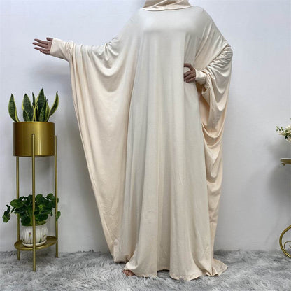Solid-color batwing robe - Price Value Store
