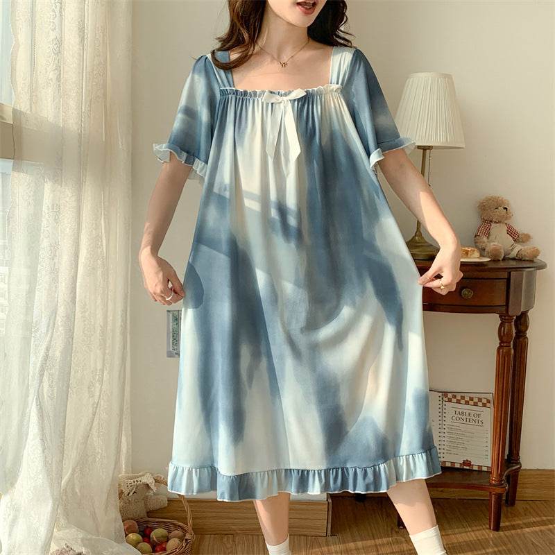 Plus-size ice silk nightgown - Price Value Store