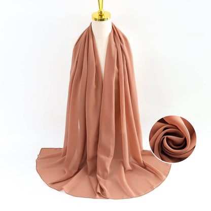 Elegant Pearl Chiffon Scarf for Women - Price Value Store