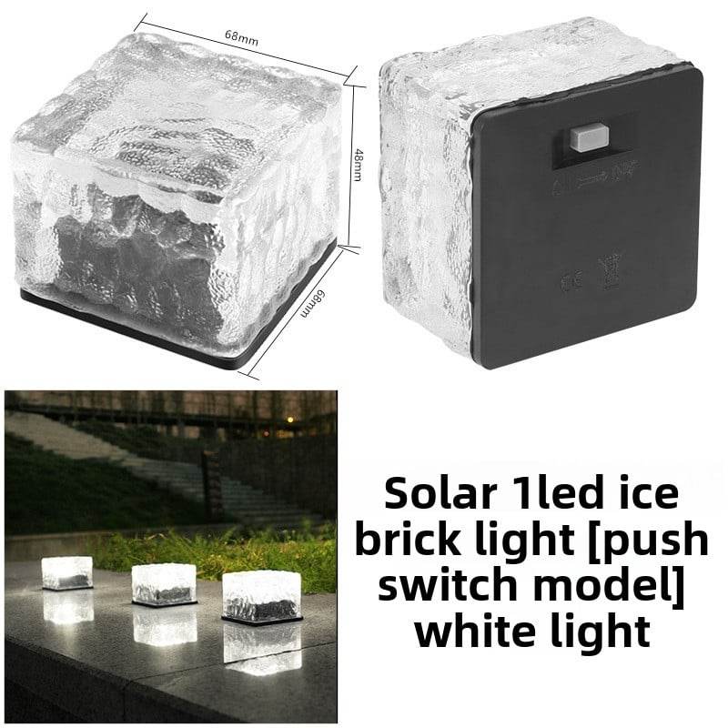 Solar-Powered Outdoor Ice Brick Lamp - Price Value Store
