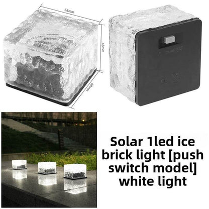 Solar-Powered Outdoor Ice Brick Lamp - Price Value Store