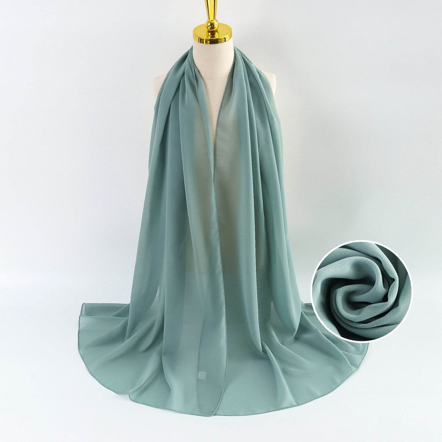 Elegant Pearl Chiffon Scarf for Women - Price Value Store