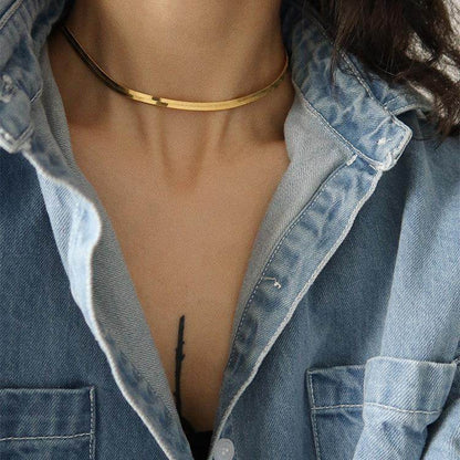 Clavicle Necklace Titanium Steel Color Preserving - Price Value Store