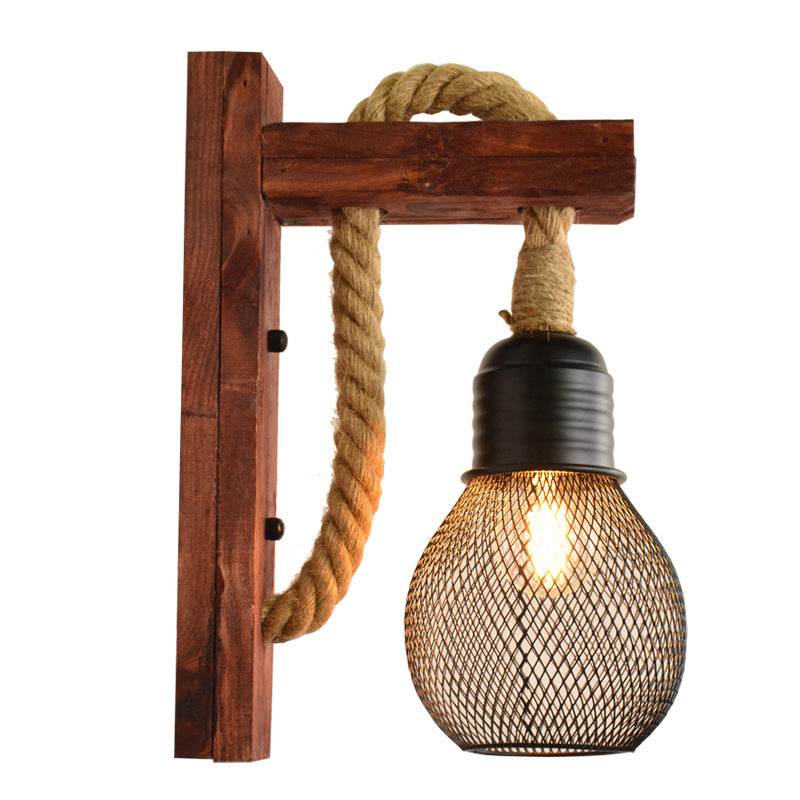 Rustic Rope Wall Lamp - Price Value Store
