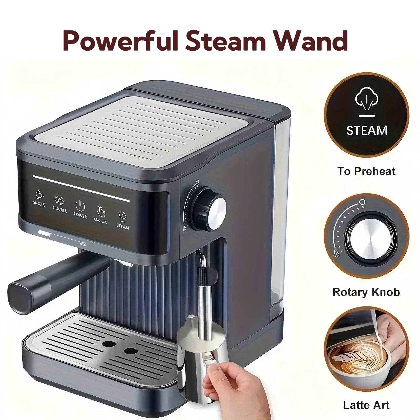Italian household small semi-automatic coffee machine - Price Value Store