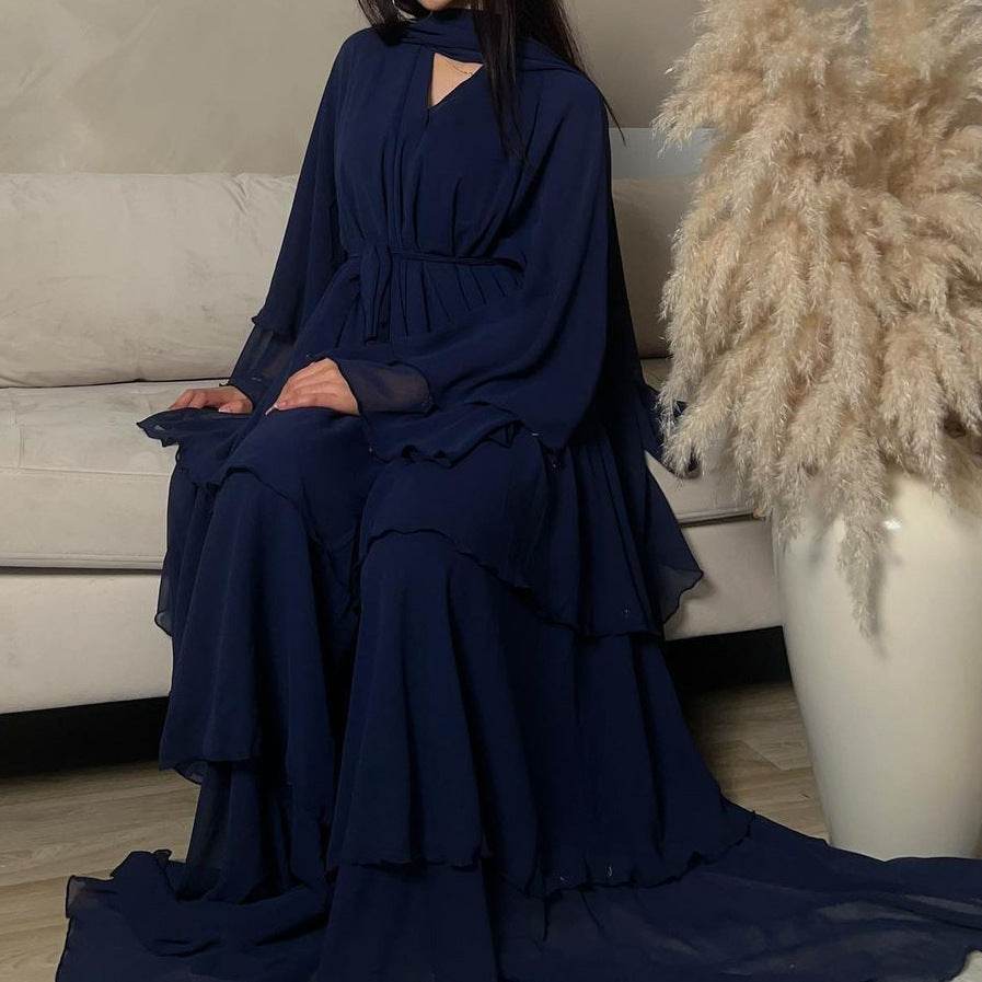 Cardigan long robe chiffon dress - Price Value Store