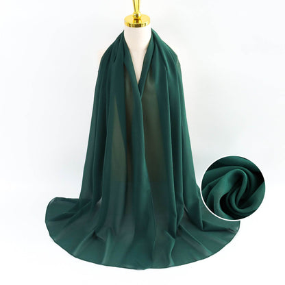 Elegant Pearl Chiffon Scarf for Women - Price Value Store