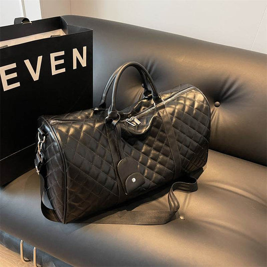 PU checkered travel bag - Price Value Store