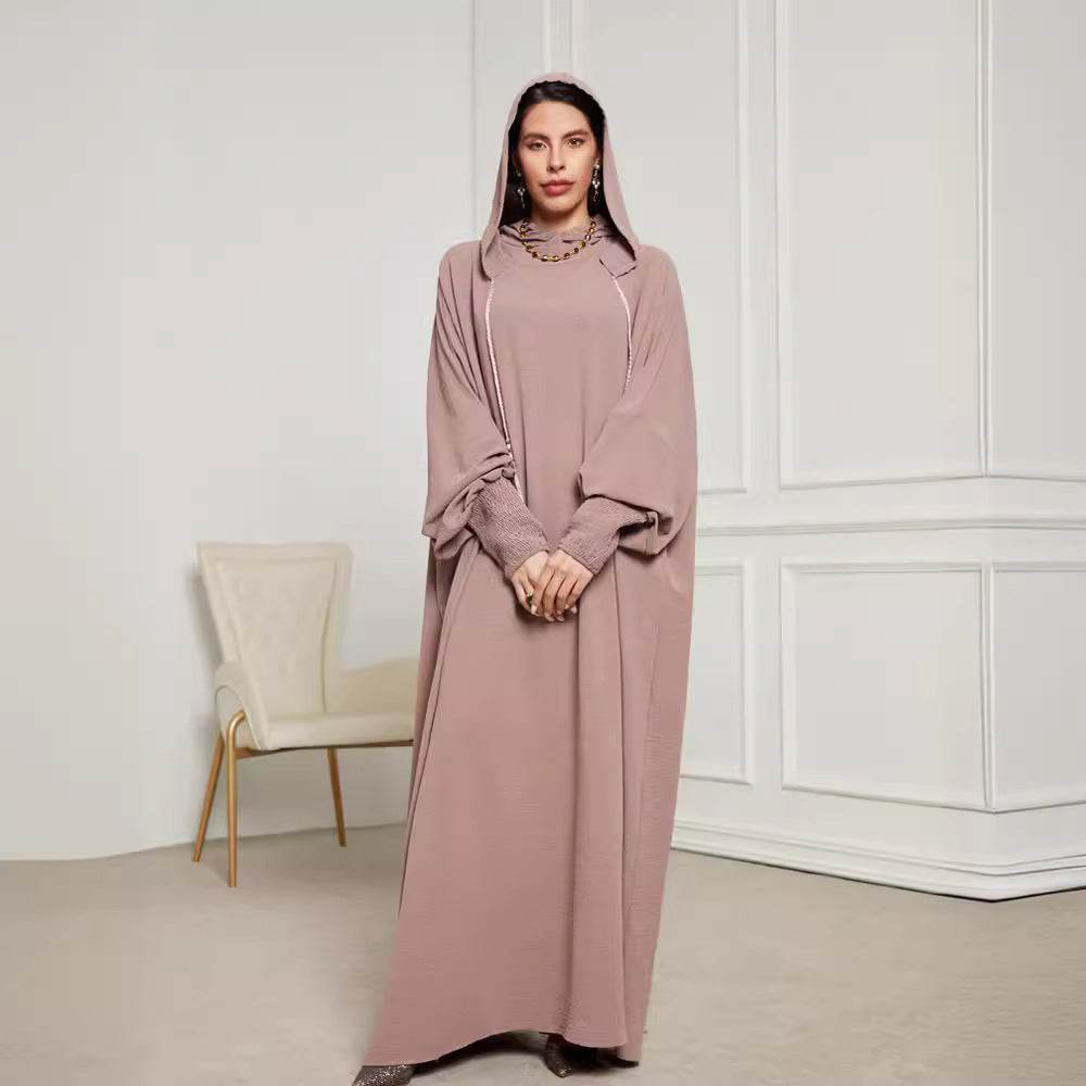 Caped headscarf long dress - Price Value Store