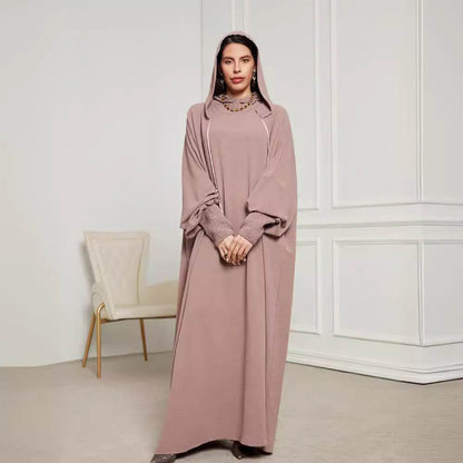 Caped headscarf long dress - Price Value Store