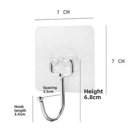 Metal large hook with strong adhesive and no need for drilling holes - Price Value Store