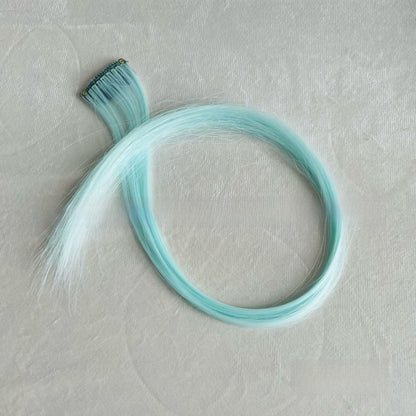 Highlight dyed wig pieces for women's long straight hair