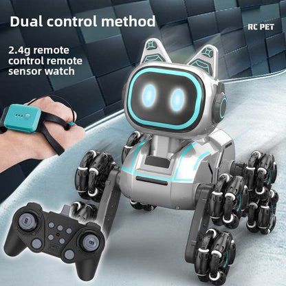 Remote-controlled eight-wheel stunt robot dog - Price Value Store