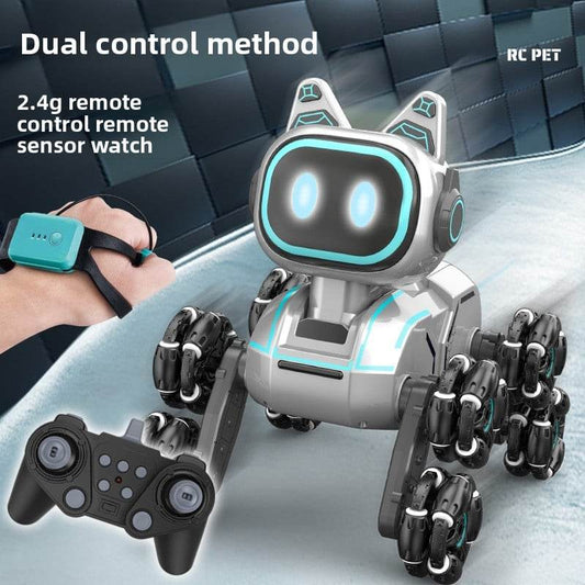 Remote-controlled eight-wheel stunt robot dog - Price Value Store