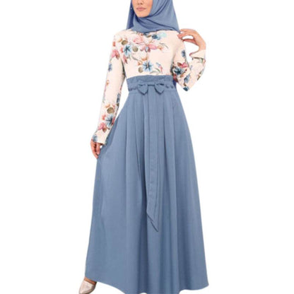 Patchwork printed long dress - Price Value Store