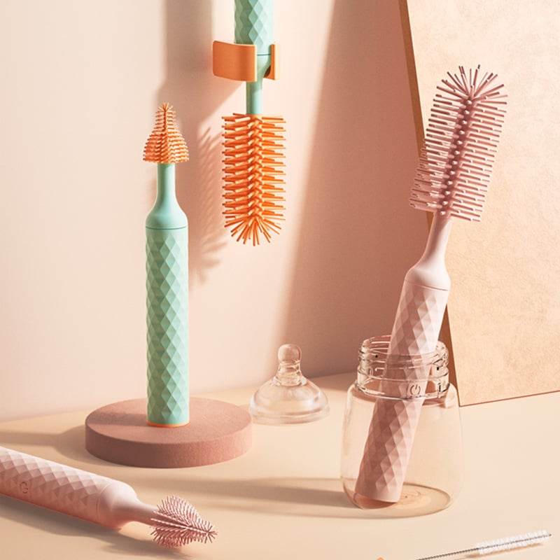 Electric baby bottle brush cleaning brush set - Price Value Store