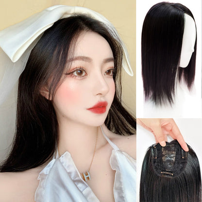 Middle Part Synthetic Hairpiece with Bangs