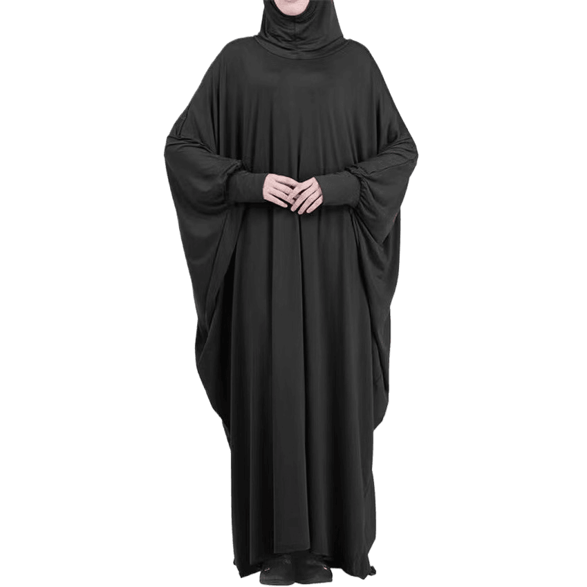 Hooded bat-sleeved dress - Price Value Store