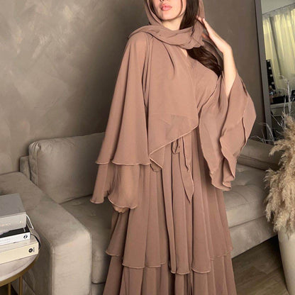 Cardigan long robe chiffon dress - Price Value Store