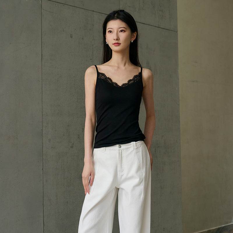 Mulberry Silk Built-in Bra Sling Vest ? Breathable & Lightweight - Price Value Store