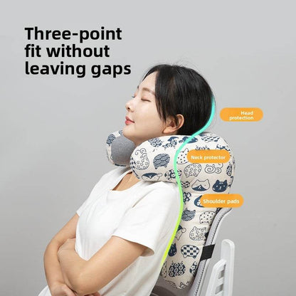 Ergonomic Office Sleeping Pillow for Neck and Back Support, Comfy Nap Headrest Cushion - Price Value Store
