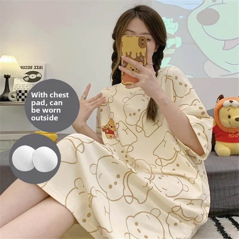 Sleeping dress with short sleeves - Price Value Store