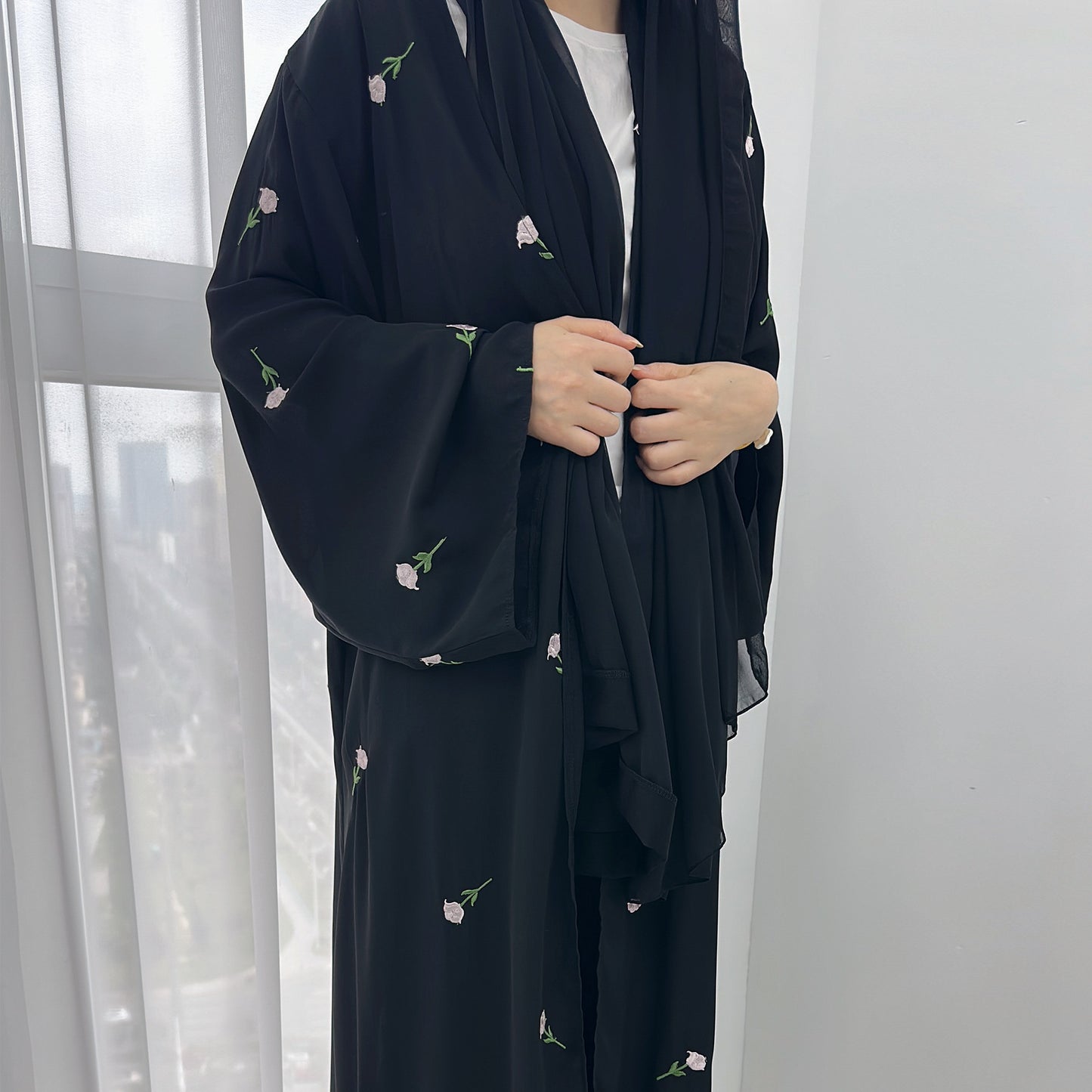 Flower Embroider Elegant Cardigan