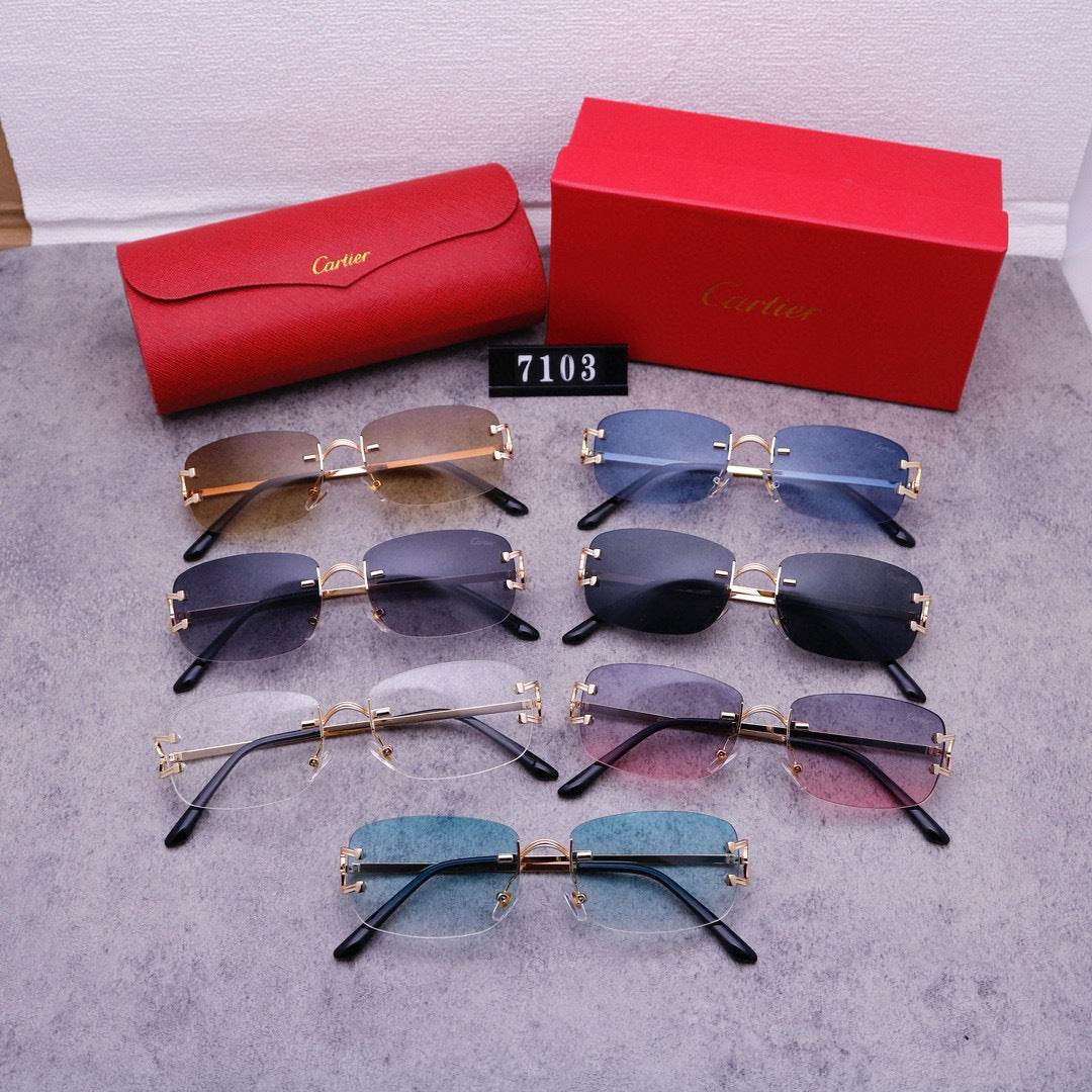 Rimless beveled sunglasses - Price Value Store