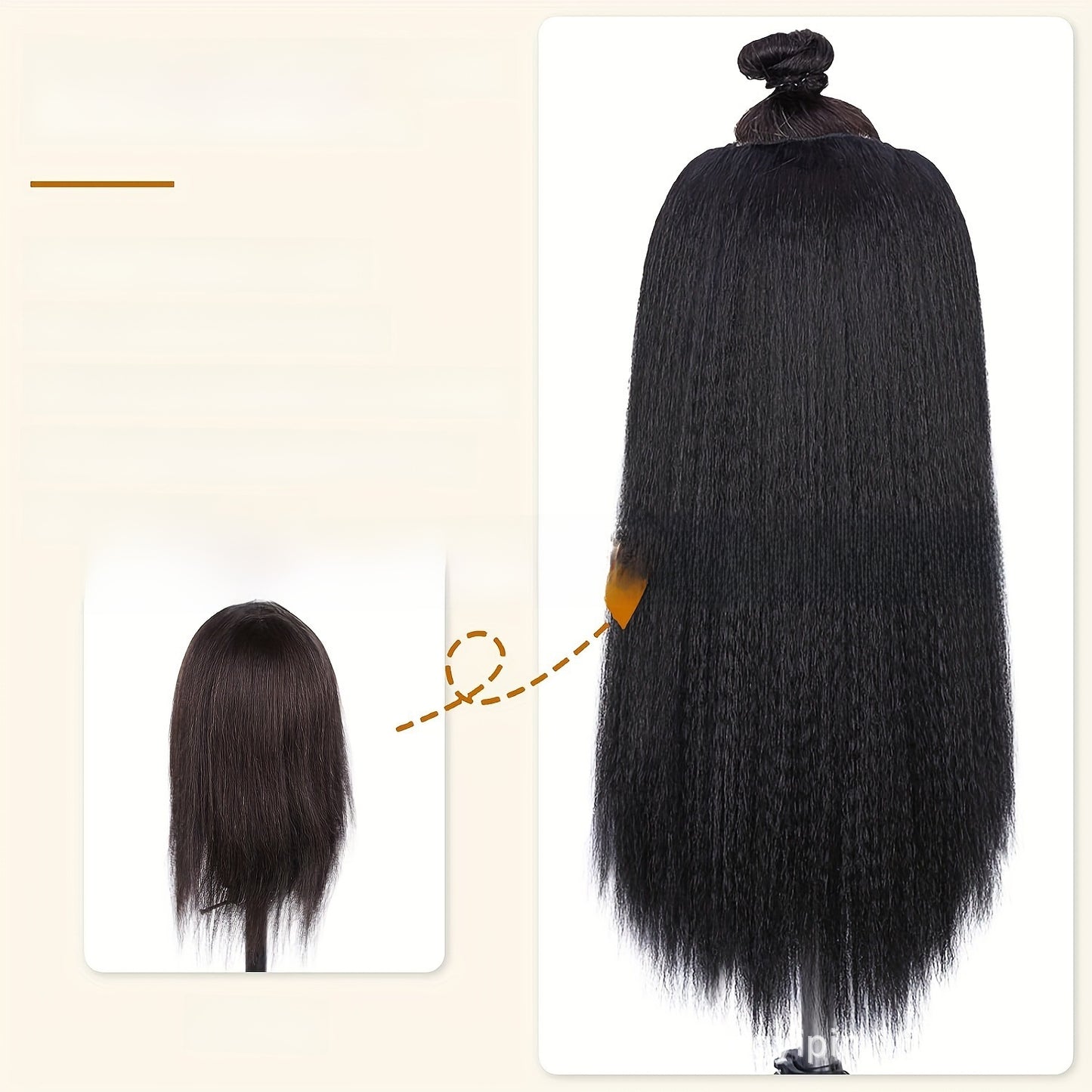 fluffy chemical fiber wig extension reissue piece