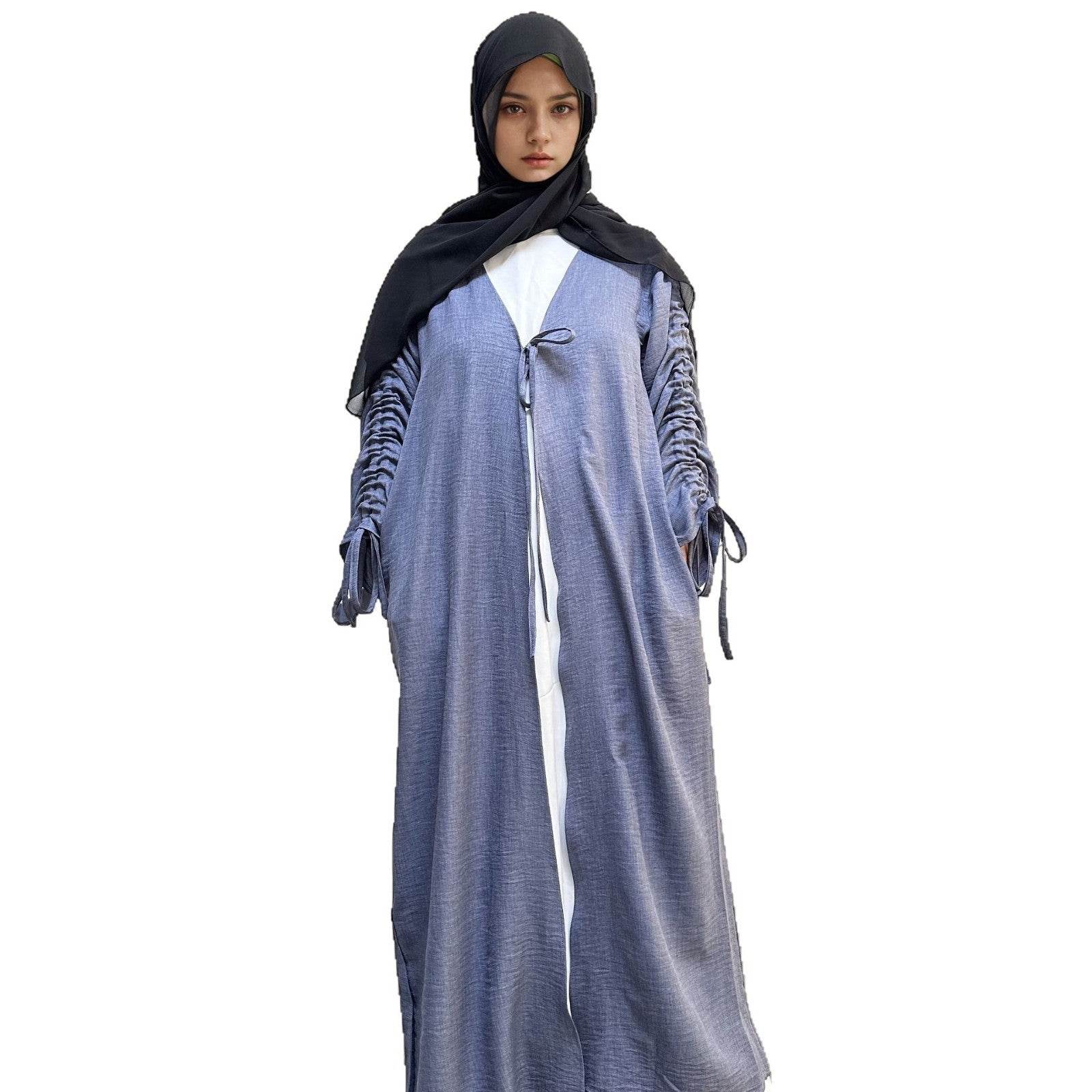 Cardigan coat with drawstring dress - Price Value Store