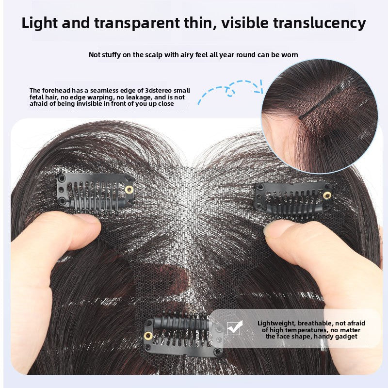 Lightweight and breathable bangs wig pieces for fetal hair