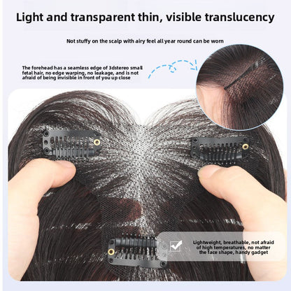 Lightweight and breathable bangs wig pieces for fetal hair