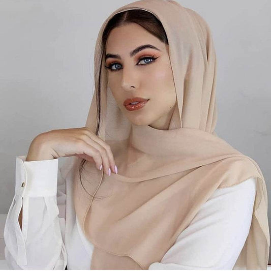 Monochrome Pearl Chiffon Bubble Scarf - Price Value Store