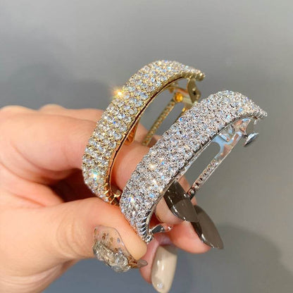 Diamond-encrusted hairpin at the back of the head for a stylish look - Price Value Store