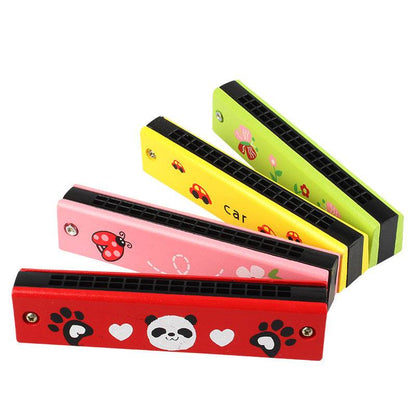 Children's wooden painted harmonica - Price Value Store