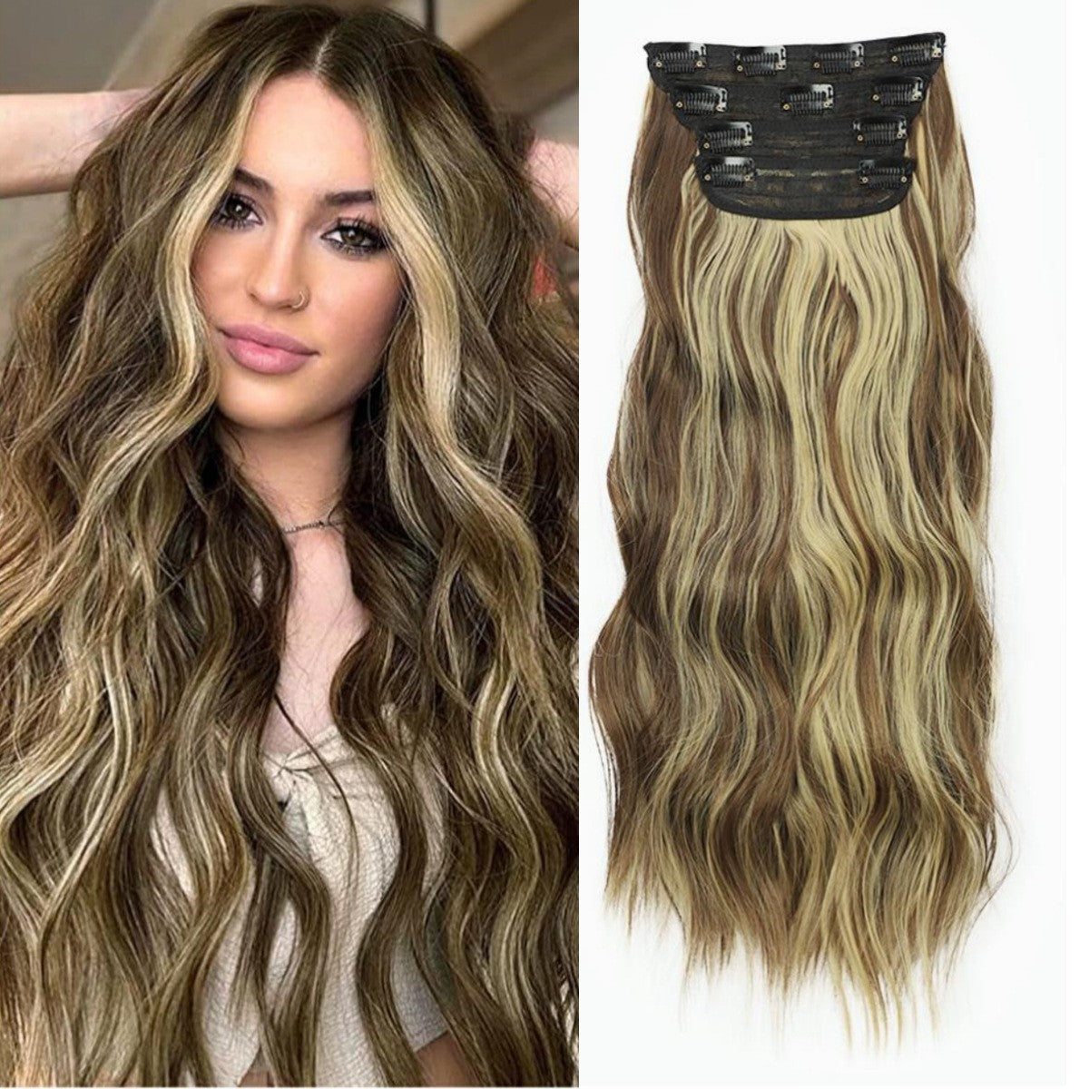 A four-piece wig set
