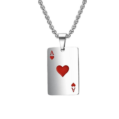 Trendy Geometric Spade Necklace - Hip Hop Titanium Steel Pendant - Price Value Store