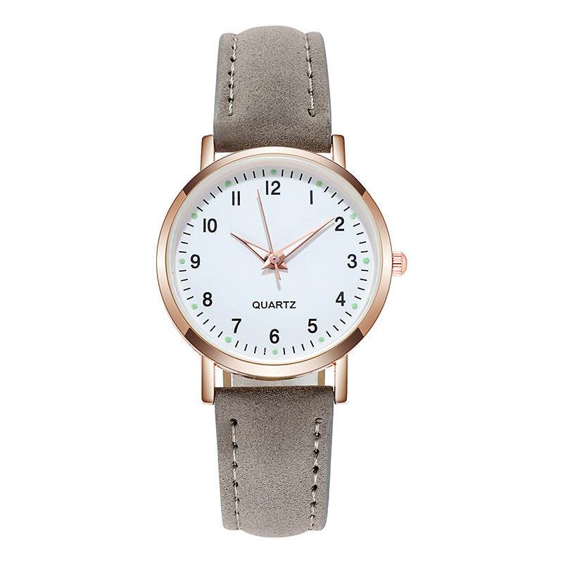 Ladies' quartz watch with brushed leather - Price Value Store