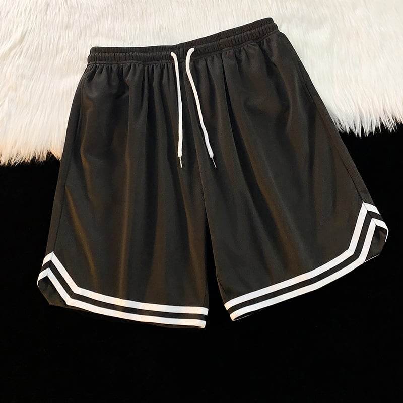 Summer Outer Wear Basketball Sports Shorts Men's Thin Casual Quick-drying Ice Silk Pants Loose All-match Five-point Pants Men's - Price Value Store
