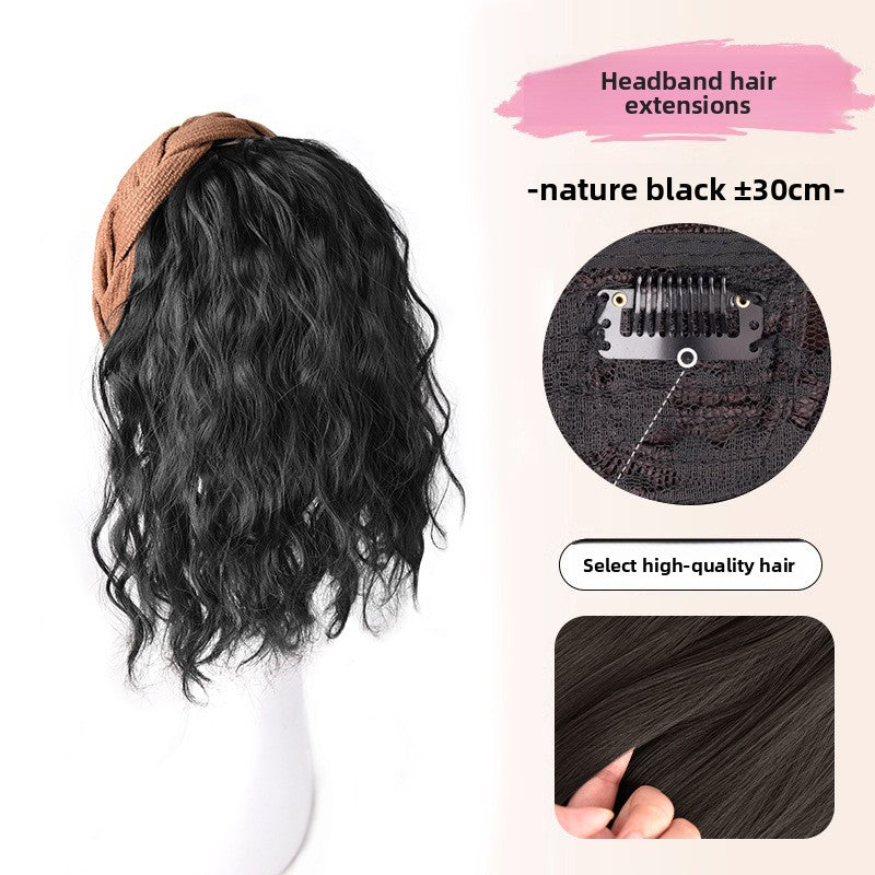 High Cranial Top brown Twist Water Ripple Half-head Cover