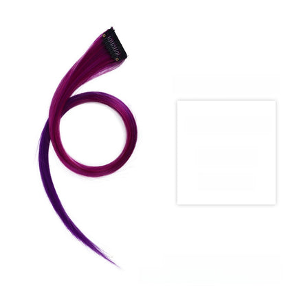 Colorful Hair Extension Piece High Temperature Silk