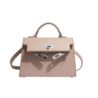 Texture Lock Portable Small Square Bag Women's 2022 New All-match Classic Shoulder Bag PU Fashion Kelly Bag - Price Value Store