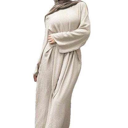 Southeast Asian tie long-sleeved dress - Price Value Store