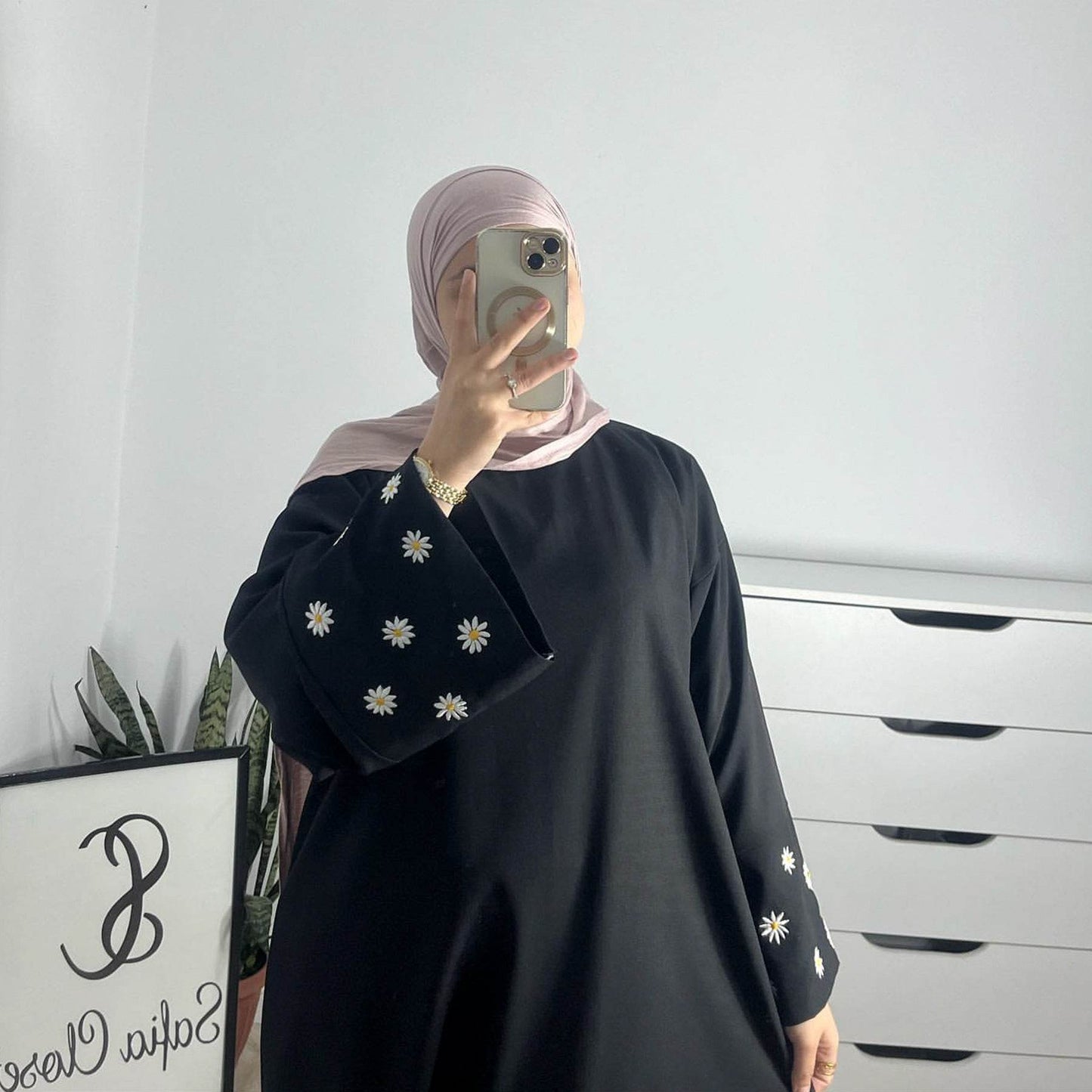 Turkey Elegant Embroidered Daisy dress Robe - Price Value Store