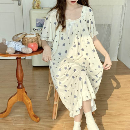 Plus-size ice silk nightgown - Price Value Store