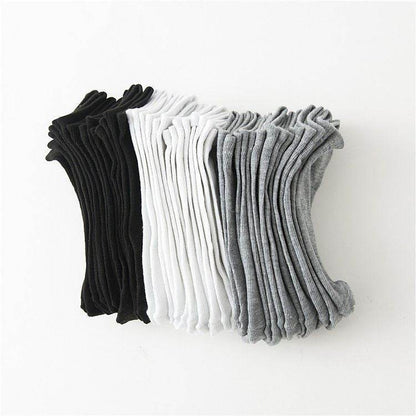 Men's Ankle Socks - Polyester Cotton Blend, Invisible, Solid Color - Price Value Store
