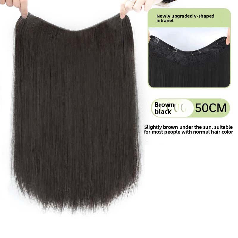A light and thin faux seamless wig